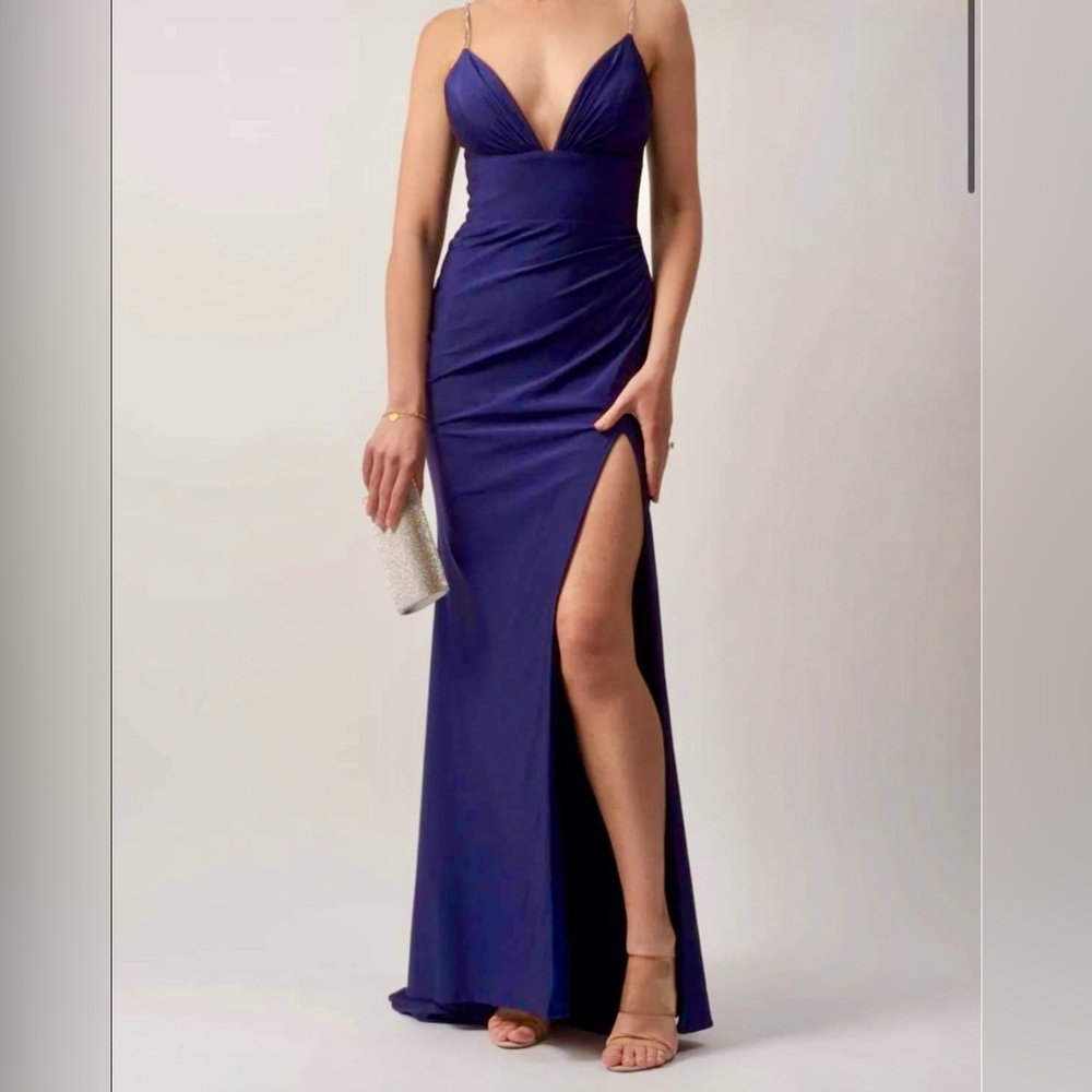 NWT- Elegant Navy Evening Gown- Size 8